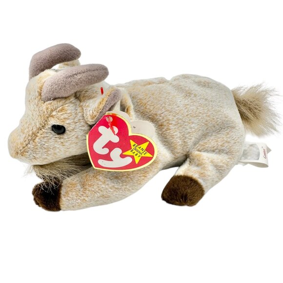 Ty Beanie Babies Goatee The Goat Plush Toy Collectible 1998 With Tags Intact - Picture 1 of 7